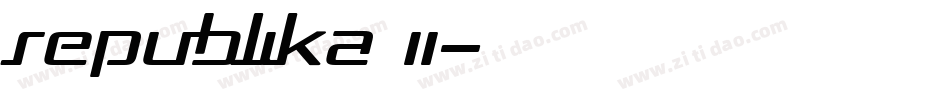 Republika II字体转换